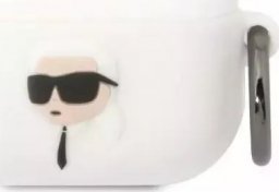  Karl Lagerfeld Etui ochronne na słuchawki Karl Lagerfeld do AirPods Pro cover biały/white Silicone Karl Head 3D