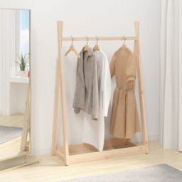  vidaXL vidaXL Wieszak na ubrania, 100x45x150 cm, lite drewno sosnowe