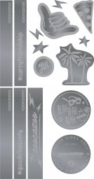 Coocazoo Zestaw naklejek - silver