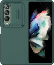  Nillkin Nillkin CamShield Silky Silicone Case etui Samsung Galaxy Z Fold 4 silikonowy pokrowiec z osłoną na aparat zielone