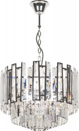 Lampa wisząca Kaja Wisząca lampa crystal Katerina do jadalni nad stół srebrna