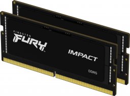 Pamięć do laptopa Kingston Fury Impact, SODIMM, DDR5, 64 GB, 5600 MHz, CL40 (KF556S40IBK2-64)