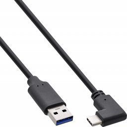 Kabel USB InLine USB-A - USB-C 0.3 m Czarny (35717W)