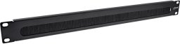 InLine InLine® 19" cable entry plate with brush, 1U, RAL 9005 black