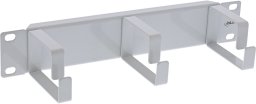 InLine InLine® 10" Cable management panel, 3 brackets, RAL 7035 grey