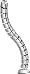 Organizer InLine InLine® Cable duct flexible, vertical for tables, 2 chambers, 0.80m, silver