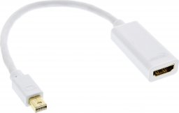 Kabel InLine DisplayPort Mini - HDMI 0.15m biały (17193E)