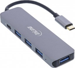 HUB USB InLine InLine® USB 3.2 Type-C Multi Hub (4x USB-A 5Gb/s + USB Type-C (Data/PD 87W), OTG, aluminum housing