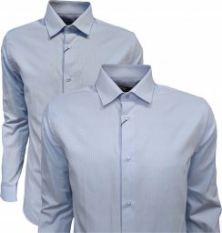  Koszula męska bawełniana błękit w paski 3XL