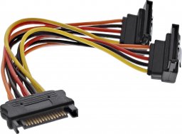 Kabel zasilający InLine InLine® SATA Power Y-Cable SATA socket to 2x SATA Plug with latches 0.3m