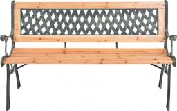 vidaXL vidaXL Ławka ogrodowa, 116 cm, żeliwo i lite drewno jodłowe