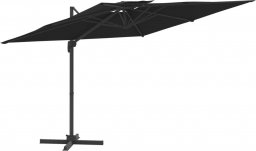  vidaXL vidaXL Wiszący parasol z podwójną czaszą, czarny, 300x300 cm
