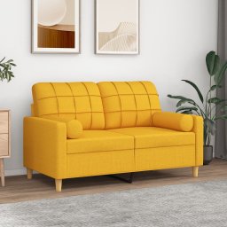 vidaXL vidaXL Poduszki ozdobne, 2 szt., jasnożółty, 15x50 cm, tkanina
