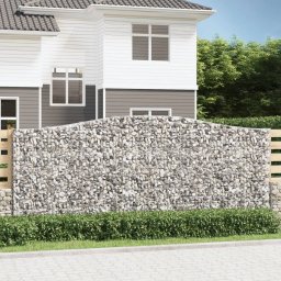 vidaXL vidaXL Łukowaty kosz gabionowy 400x30x160/180 cm, galwanizowane żelazo