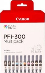 Tusz Canon Kartridż PFI-300 Zestaw wielokolorowy 10 szt. (4192C008)