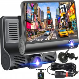 Wideorejestrator Retoo Rejestrator Jazdy Kamera Cofania Full HD 3 Kamery
