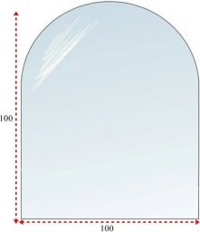 Hurtex Podstawa szklana hartowana - szyba pod Piec lub Kominek 100x100 cm