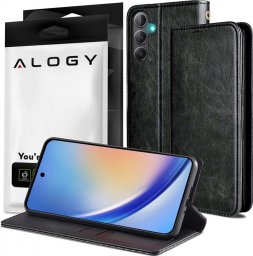  Alogy Alogy Etui skórzane Leather Case zamykane z klapką Skórzany Portfel do Samsung Galaxy Z Flip 4 5G czarne