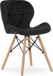  Taakie Meble Krzesło LAGO Aksamit - czarne x 4