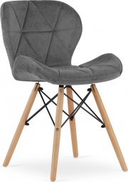  Taakie Meble Krzesło LAGO Aksamit - szare x 4