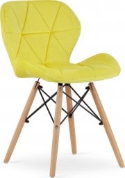  Taakie Meble Krzesło LAGO Aksamit - żółte x 4