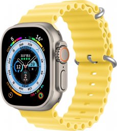  Dux Ducis Dux Ducis Strap pasek Watch 8 / 7 / 6 / 5 / 4 / 3 / 2 / SE (41 / 40 / 38mm) silikonowa opaska bransoletka żółty (OceanWave Version)