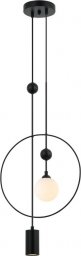 Lampa wisząca Italux Lampa wisząca Trosti PND-428892-BK do salonu koło czarne