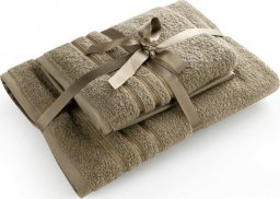  Eurofirany Komplet ręczników bawełnianych LOCA 50x90 + 70x140 brązowe