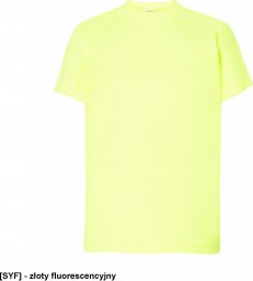  JHK TSRKSPOR SPORT KID - T-shirt dziecięcy z krótkim rękawem - złoty fluorescencyjny - wzrost 110-152cm. 3-4