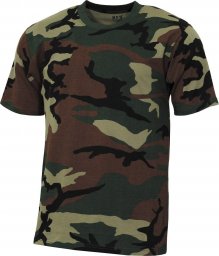  MFH Koszulka dziecięca t-shirt US wojskowa - woodland 122-128