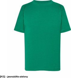  JHK T-shirt JHK TSRK 150 - dziecięca/młodzieżowa z krótkim rękawem wzmocniony lycrą ściągacz, 100% bawełna, 155g - jasnożółto-zielony. 3-4
