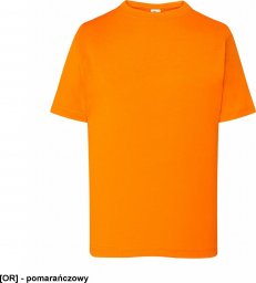  JHK T-shirt JHK TSRK 150 - dziecięca/młodzieżowa z krótkim rękawem wzmocniony lycrą ściągacz, 100% bawełna, 155g - pomarańczowy. 9-11