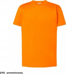  JHK T-shirt JHK TSRK 190 - dziecięca/młodzieżowa z krótkim rękawem wzmocniony lycrą ściągacz, 100% bawełna, 190g - pomarańczowy. 12-14