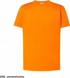 JHK T-shirt JHK TSRK 190 - dziecięca/młodzieżowa z krótkim rękawem wzmocniony lycrą ściągacz, 100% bawełna, 190g - pomarańczowy. 5-6