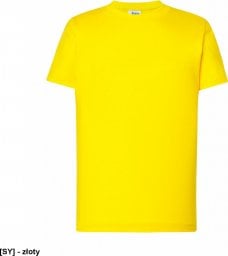  JHK T-shirt JHK TSRK 190 - dziecięca/młodzieżowa z krótkim rękawem wzmocniony lycrą ściągacz, 100% bawełna, 190g - złoty. 7-8