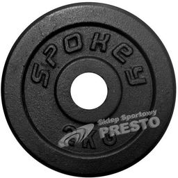Spokey SINIS - Obciązenie żeliwne 2 kg kolor czarny FI 29 (84419)