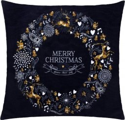  Poszewka dekoracyjna 40x40cm na poduszkę świąteczny okrąg UNIWERSALNY