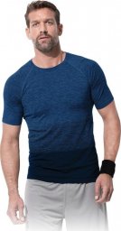  Stedman ST8810 - Szybkoschnący T-shirt męski, wielobarwny wzór gradientu, dekoracyjne, płaskie szwy - dark grey M