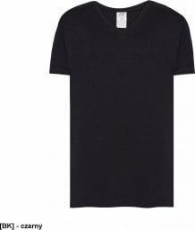  JHK T-Shirt V-neck JHK TSUA PICO - męska koszulka V-NECK z krótkim rękawem, wzmocniony lycrą, ściągacz, 100% bawena stabilizowana - czarny S