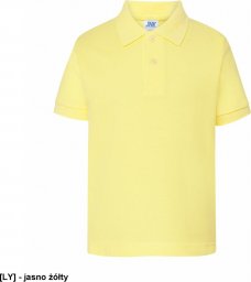 JHK PKID200 PKID210 - koszulki polo dzieciece krótki rękaw, rozcięcia po bokach 210 g/m2 approx, 100% bawelna - jasno żółty 12-14