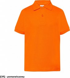  JHK PKID200 PKID210 - koszulki polo dzieciece krótki rękaw, rozcięcia po bokach 210 g/m2 approx, 100% bawelna - pomarańczowy 12-14