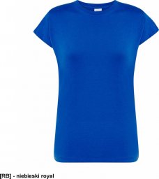  JHK T-shirt damski JHK TSRLPRM - premium z krótkim rękawem, dopasowany do sylwetki, single jersey, 170 g - niebieski royal 2XL