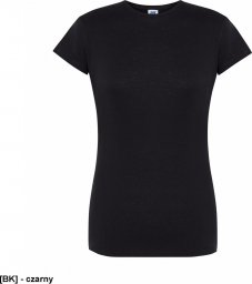  JHK T-shirt damski JHK TSRLPRM - premium z krótkim rękawem, dopasowany do sylwetki, single jersey, 170 g - czarny M