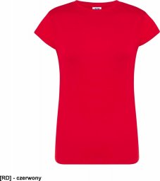  JHK T-shirt damski JHK TSRLPRM - premium z krótkim rękawem, dopasowany do sylwetki, single jersey, 170 g - czerwony L