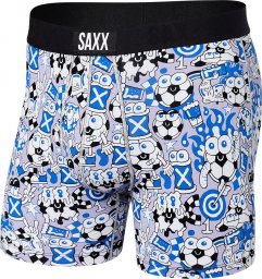  SAXX Bokserki męskie szybkoschnące SAXX VIBE Boxer Brief piłki- niebieskie S