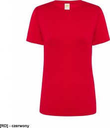  JHK T-shirt JHK SPORTLADY damski sportowy - dopasowany do sylwetki, dekoracyjne przeszycia przd, tył, rękawy, 100% poliester, 130g, - czerwony 2XL