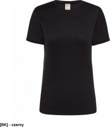  JHK T-shirt JHK SPORTLADY damski sportowy - dopasowany do sylwetki, dekoracyjne przeszycia przd, tył, rękawy, 100% poliester, 130g, - czarny 2XL