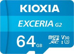 Karta Kioxia Exceria G2 SDHC 64 GB Class 10 UHS-I U3 A1 V30 (LMEX2L064GG2)