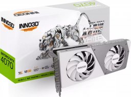 Karta graficzna Inno3D GeForce RTX 4070 Twin X2 OC White 12GB GDDR6X (N40702-126XX-185252W)