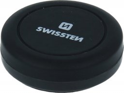  Swissten Uchwyt magnetyczny do telefonu lub GPS SWISSTEN do samochodu, S-Grip Dashboard M10, czarny, metal, z klejem, czarna, telefon